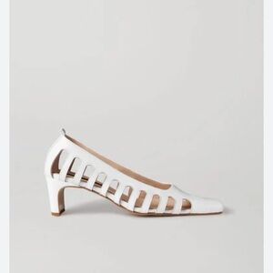 Bevza leather cut out heels